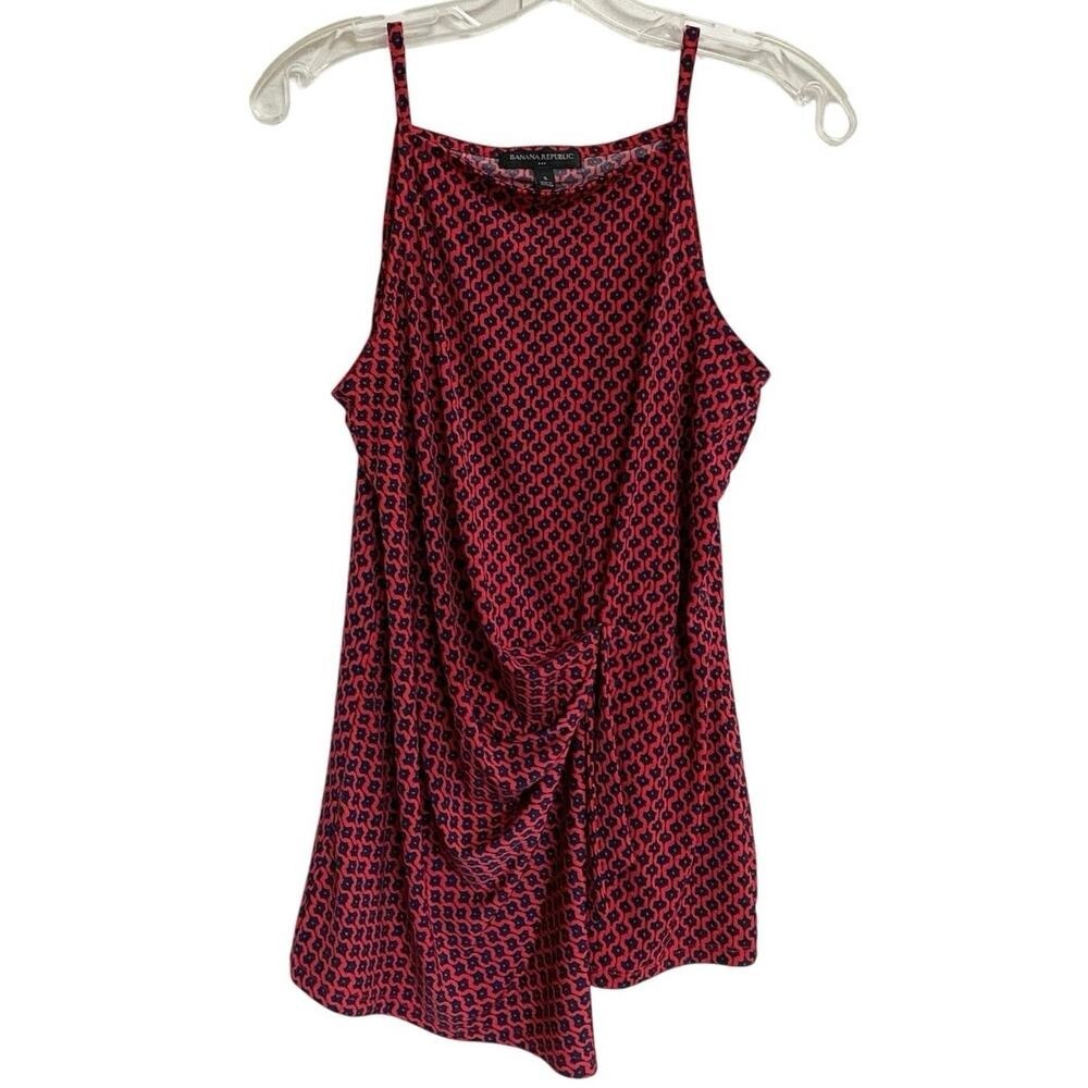 Banana Republic Geo‎ Print Drape Front Twist Tank Top S